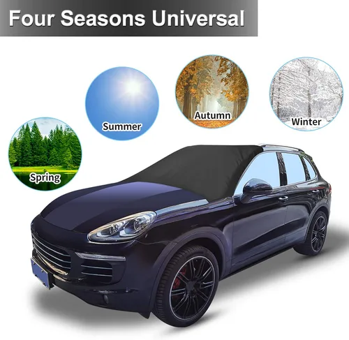 Vista 3 de X AUTOHAUX 210T Cubierta Magnética para Parabrisas de Nieve de Auto, Protección contra Escarcha y Hielo, Parasol Impermeable, Protector