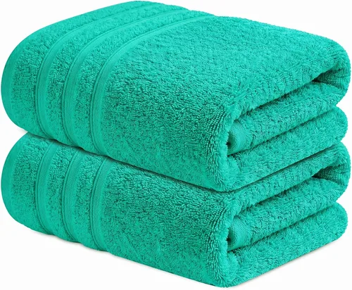 Vista 12 de Infinitee Xclusives - Toallas de baño 100% algodón hilado en anillo para baño, paquete de 2 Marina Tranquila
