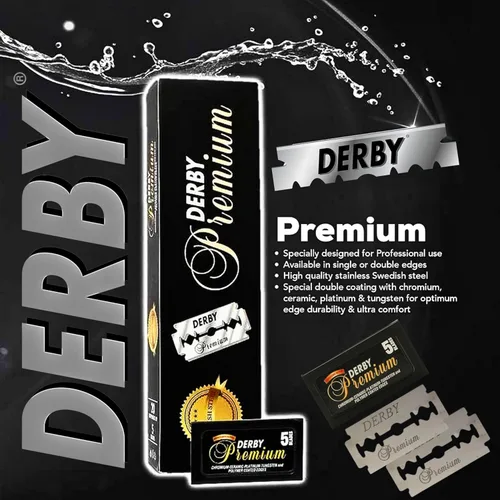 Vista 2 de Derby Cuchillas de afeitar premium de doble filo, 100