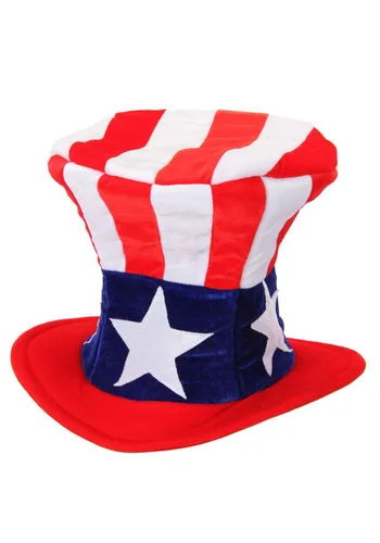 Vista 2 de Sombrero de peluche gigante de Tío Sam Multicolor