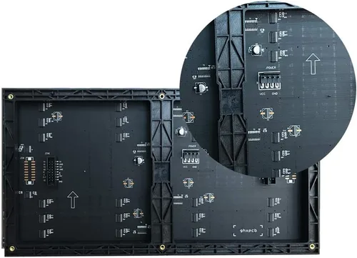 Vista 4 de Píxeles echada 0.197 in, panel de módulo de matriz LED interior P5, a todo color, SMD2121, 64x32 puntos, 12.598x6.299 in