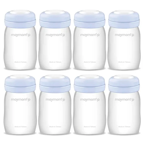Vista 16 de Maymom Botella de recolección de leche de boca ancha con tapa de cúpula, parte superior de botella, disco SureSeal; compatible con botellas Spectra