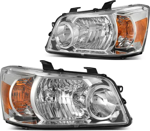 Vista 8 de DWVO Par de faros delanteros compatibles con modelos RAV4 06 07 08 2006 2007 2008 de repuesto para faros delanteros RAV4, carcasa cromada cubierta