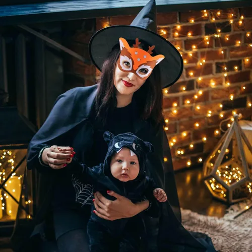 Vista 3 de Máscaras de animales de fieltro, 10 unidades, máscaras de animales de dibujos animados, suministros de fiesta de cosplay, máscaras de Halloween