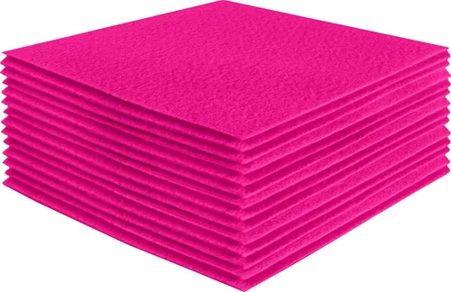 Vista 123 de FabricLA Hojas de fieltro acrílico para manualidades, cuadrados de fieltro precortados suaves de 4 x 4 pulgadas (3.9 in x 3.9 in), utiliza hojas