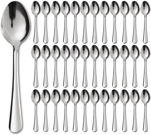 Vista 15 de Juego de 36 Piezas de Tenedores de Cena - Tenedores de Cubiertos de Acero Inoxidable Windsor de 7.1 Pulgadas Aptos para Lavavajillas para 36