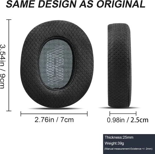 Vista 3 de GVOEARS - Almohadillas de repuesto para auriculares JBL Live 650/660BTNC E65BTNC, almohadillas para los oídos con espuma viscoelástica