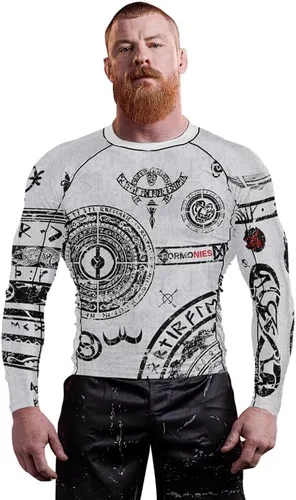 Vista 6 de Viking - Camiseta de compresión para hombre, manga larga, capa base para jiu jitsu