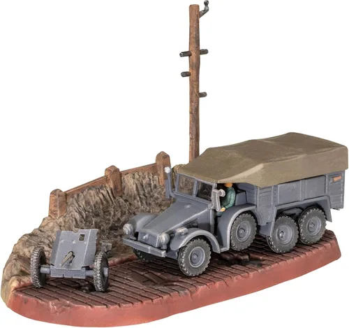 Vista 3 de Revell 03344 Krupp Protze KFZ 69 con 1.5 in Pak 1:76 Kit de modelo a escala 1:76