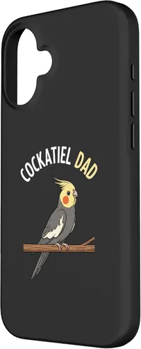 Vista 2 de Bird: Cockatiel Dad, Proud Parrot Parent Vibe Case for iPhone 16
