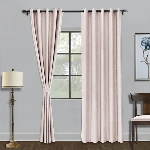 Vista 24 de Fcosie Cortinas opacas de lino de 50 pulgadas de ancho x 63 pulgadas de largo, paneles de cortina con ojales para sala de estar, dormitorio, baño