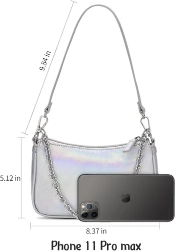 Vista 2 de GAYI URBAN Bolso de hombro de piel de serpiente para mujer, pequeño bolso de mano retro de los años 90, mini bolso Y2K de moda