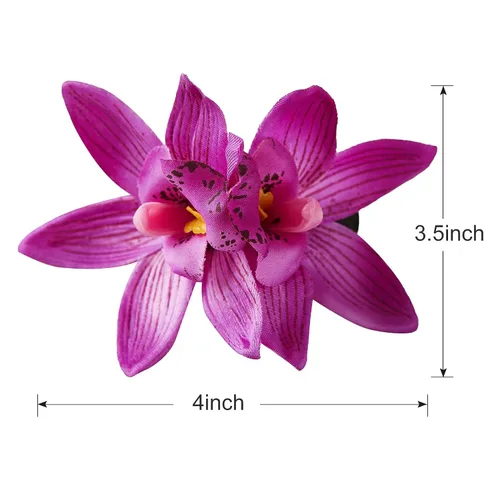 Vista 2 de Accesorios de disfraz para niñas aretes morados con clip para el cabello clip de princesa juego de rol para Isabella