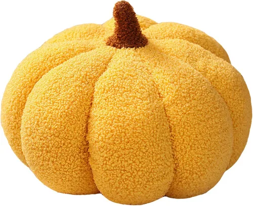 Vista 15 de Almohada decorativa de calabaza, cojín de suelo, cojín de sofá, almohada de lectura para automóvil (azul, 7.8 pulgadas)