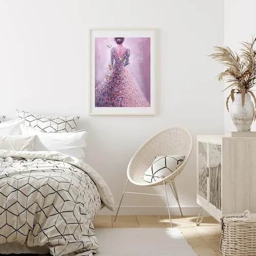 Vista 3 de LukFun Kit de pintura al óleo por números para adultos, pintura por números, 16 x 20 pulgadas (dama elegante, sin marco)
