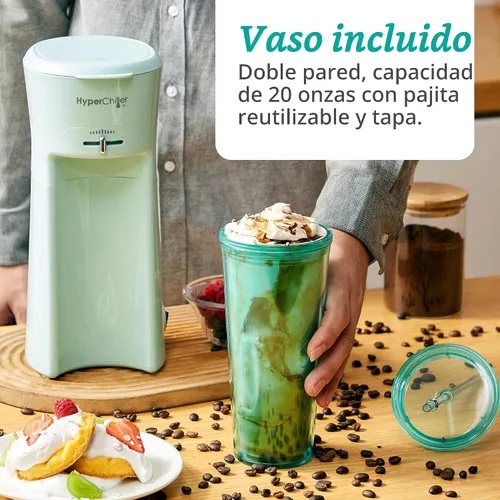 Vista 6 de Elite Gourmet HyperChiller EHC824 - Cafetera helada y caliente, color menta Adjustable flow/strength lever - includes 20oz tumbler, reusable