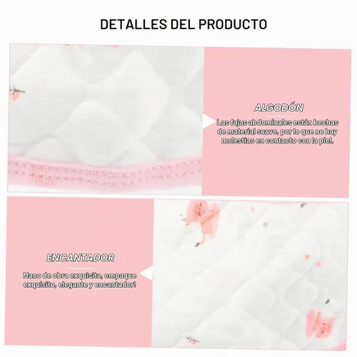 Vista 3 de Healifty Cinturón de hernia umbilical para bebé, banda de cordón para el ombligo para bebé, banda ajustable para el vientre, color rosa