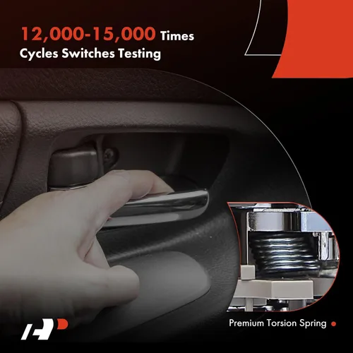 Vista 5 de A-Premium Manijas interiores interiores para puertas compatibles con Toyota Camry 2002 2003 2004 2005 2006, cromo y beige, juego de 2 piezas, parte