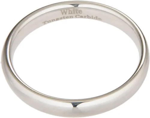 Vista 4 de Anillo de boda de carburo de tungsteno blanco pulido de 2 mm a 10 mm