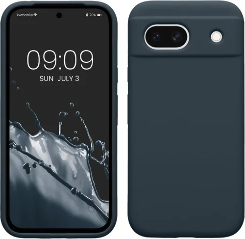 Vista 368 de kwmobile Funda Compatible con Google Pixel 6 Pro - Funda de Teléfono de Silicona TPU con Acabado Suave - Azul Caribe