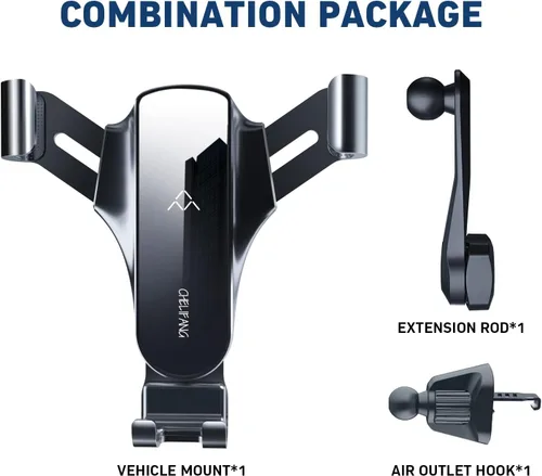 Vista 7 de Generic Soporte universal para teléfono de coche, manos libres para teléfonos de 4 a 6 pulgadas, color negro