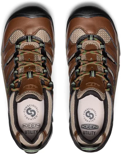 Vista 5 de KEEN Utility - Zapato de acero con puntera de Lansing, de altura baja para hombre negro (Bison/Black)