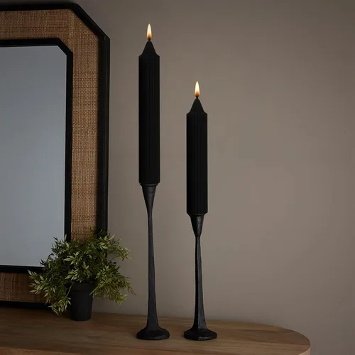 Vista 2 de Root Candles Arista Timberline - Velas para cena de 12 pulgadas, sin aroma, 12 unidades, color negro