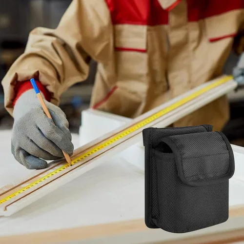 Vista 6 de Bolsa de cintura métrica, organizador de herramientas multiusos para herramientas, bolsa de herramientas pequeña, electricista, aficionado, taller