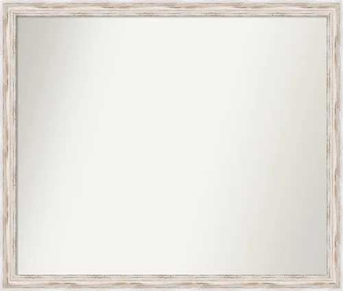 Vista 422 de Amanti Art Espejo personalizado, espejo de baño estrecho Alexandria White Wash, espejo de pared o espejo de tocador de baño sobre el fregadero