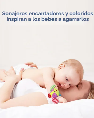 Vista 6 de BLOOBLOOMAX Sonajeros de calcetín para bebés 0-24 meses, juguetes educativos de animales para pies de bebé