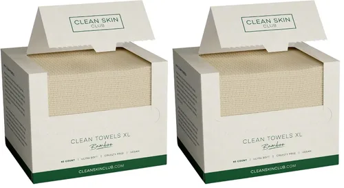 Vista 10 de Clean Skin Club Bamboo Viscose Clean Towels XL 100% USDA Toalla facial a base de biológicas USDA, toalla facial desechable, toallitas secas