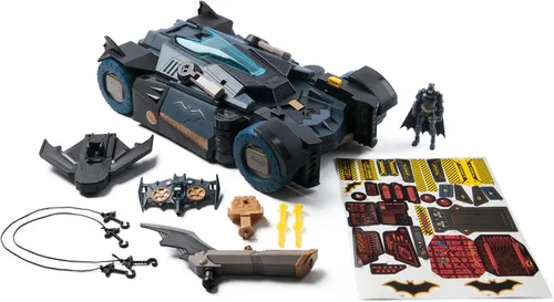 Vista 8 de DC Comics Batman, juego transformador definitivo de Batmóvil, juego 2 en 1 con figura exclusiva y planeador, luces, sonidos, juguetes para niños