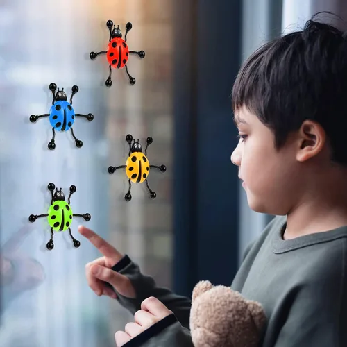 Vista 8 de TOYANDONA 12 escaladores de pared adhesivos, juguetes creativos elásticos para insectos y ventanas, juguetes para niños, recuerdos de fiesta