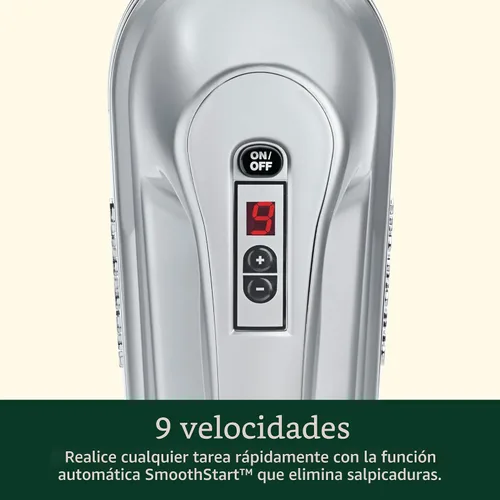 Vista 3 de Cuisinart Batidora de mano eléctrica, 9 velocidades, batidores extralargos Cromo cepillado