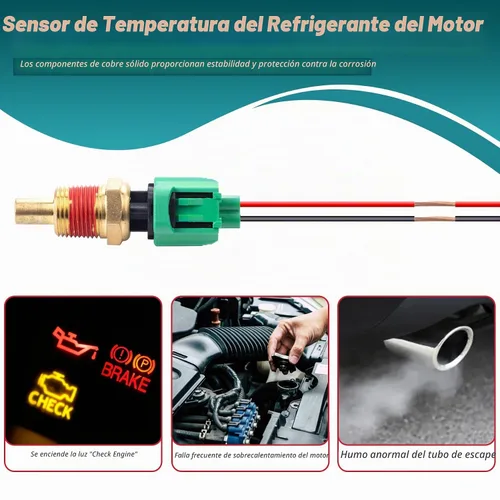 Vista 5 de Sensor de temperatura del refrigerante del motor 5S1500 56027873 con cableado del conector