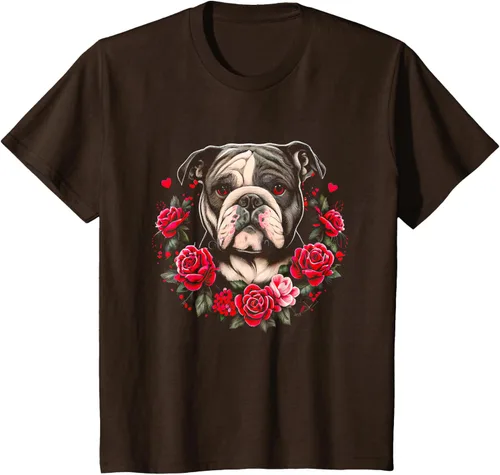 Vista 8 de Día de San Valentín - Camiseta de San Valentín Bulldog Inglés, Negro