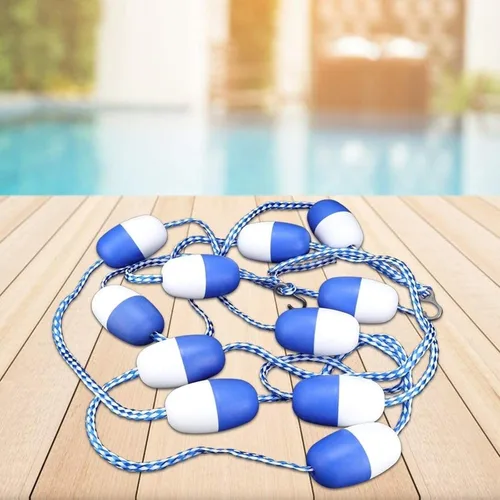 Vista 8 de Cuerda divisora de seguridad para piscina de 2.8 in y línea de flotador, con 2 ganchos de acero inoxidable premontados, 10 pies/16 pies/20 pies/26