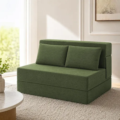 Vista 11 de Sofá Cama Plegable con Colchón, Sofá Cama Plegable con Funda para Silla de Cama con Almohada para Sala de Estar Oficina en Casa