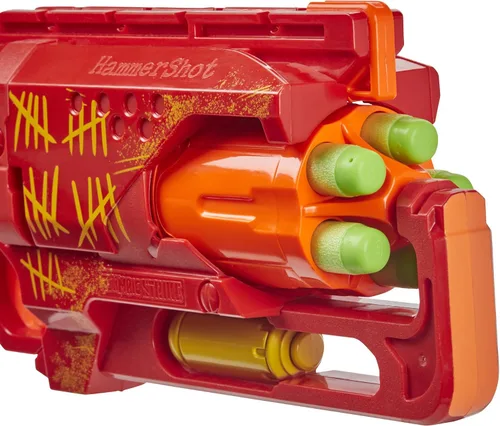 Vista 5 de NERF Zombie Strike Hammershot Blaster, rojo (exclusivo de Amazon)