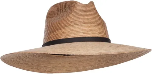 Vista 4 de Sombrero safari con trenza de palma para hombre Dk Palm