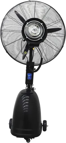 Vista 3 de Ventilador de nebulización de 40L Ventilador eléctrico de pulverización industrial Ventilador humidificador Ventilador de piso de pie al aire libre