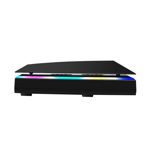 Vista 4 de for PS5 Host Cooling Fan Top Cooler with USB Ports, Adjustable 3 intensity, RGB LED Light, Efficient Cooling System for PS5 Optical Drive Version