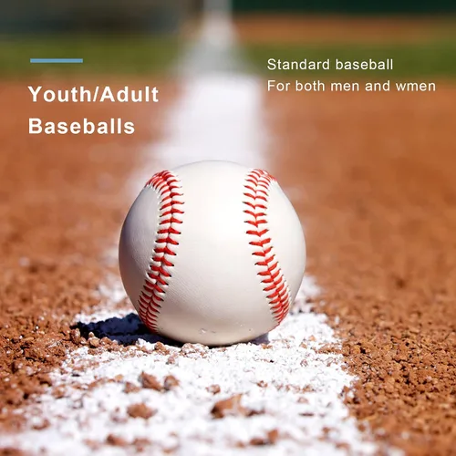 Vista 5 de GKK Paquete de 12 pelotas de béisbol de entrenamiento de béisbol de 9 pulgadas, bolas de béisbol de seguridad para jóvenes y adultos, lanzamiento
