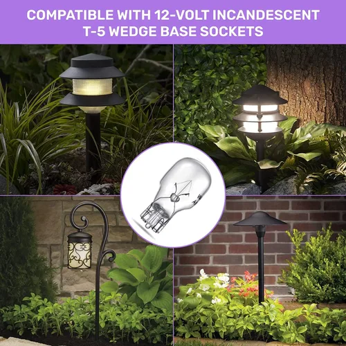 Vista 5 de SWEETLO Bombillas de repuesto T5 4w/12v 4w Camino Luz Malibu Landscape - Luces de jardín Paisajismo Bombillas de bajo voltaje - b921xf lv526 ge915