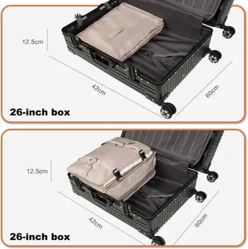 Vista 21 de TABITORA - Estantería portátil y plegable de gran capacidad con ganchos para colgar, ideal como almacenamiento para viajes