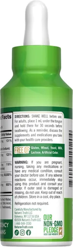 Vista 7 de Nature's Truth Sublingual B Complex con B12 2 onzas líquidas Sabor a bayas Suplemento vegano, sin OMG y sin gluten