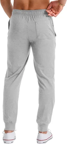 Vista 2 de Hanes Pantalón deportivo de algodón para hombre, pantalones deportivos de punto con bolsillos, pantalones deportivos, puños ceñidos y pierna recta