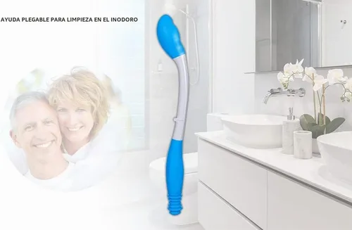 Vista 6 de Limpiador Plegable de Largo Alcance y Comodidad - Ayuda para Limpieza Inferior - Bastón Asistente para Autolimpieza de Glúteos - Ayudas de Inodoro