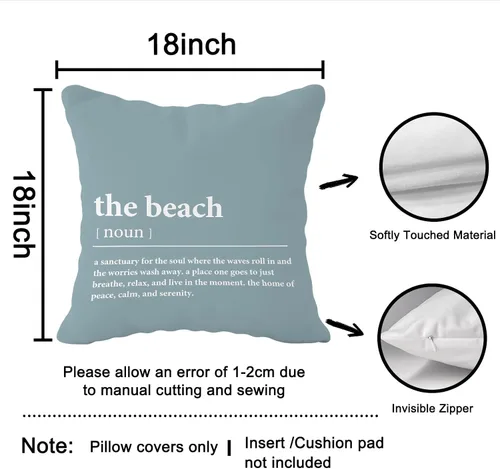 Vista 7 de The Beach Ocean Wave Fundas de almohada decorativas, fundas de almohada de verano para casa rural, sofá, banca, hogar de verano, regalos