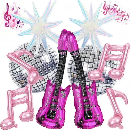 Vista 17 de Juego de decoraciones de globos de aluminio de graduación 2026, 8 globos redondos y de estrella de Congrats 2026 negros y dorados, globos de clase